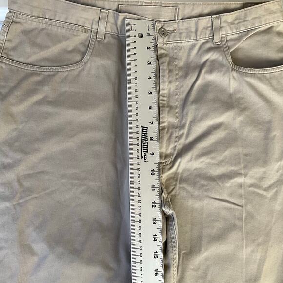 DKNY Men Flat Front Khaki Pants size 38x32, Natural Tan - Picture 6 of 10